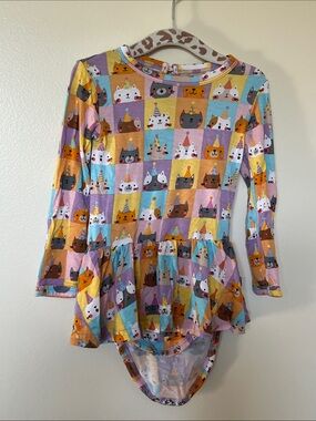 Little Bum Bums Birthday Cat Print Bodysuit
